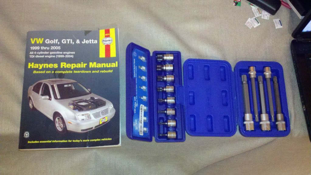 mk4 Haynes manual, Cornwell triple drive square sockets short and long