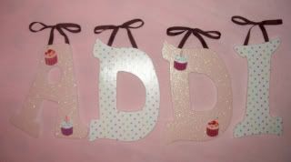 Cupcake letters