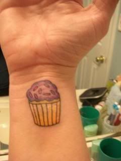 Elle's cupcake tattoo