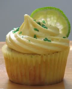 Lime Cupcakes with Mango Buttercream 