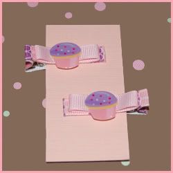 Purple Cupcake Clippies