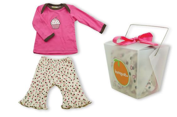 Kumquat Baby Birthday Cupcake Tee / Pant Set