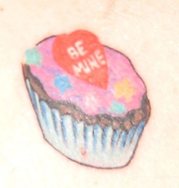 close up of cupcake tat
