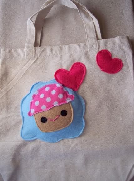 cupcake love tote bag