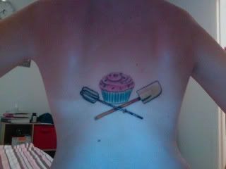 Mystery Woman submits cupcake tattoo photo
