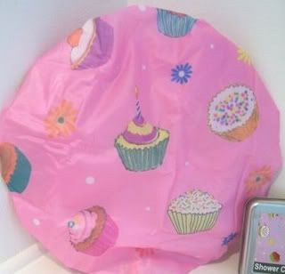 Pink Cupcake Shower Cap