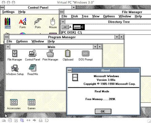 Interface Windows 3.0 yang user friendly