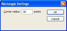 Rectangle Settings - Set Corner Radius