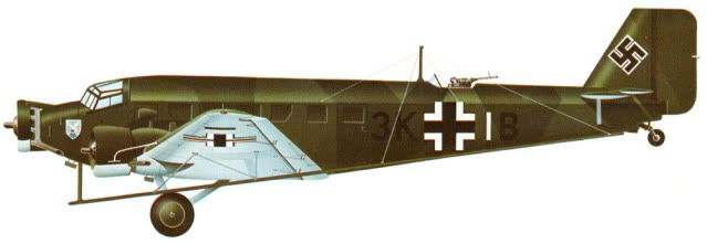 1/144 Diecast Plane German Junkers Ju-52/3m WWII 1939 Nazi Aircraft Transport 