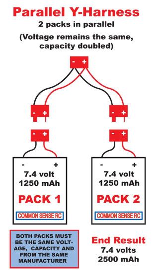 Wiring Diagram of 3s1p lipos in parallel??? - RCU Forums