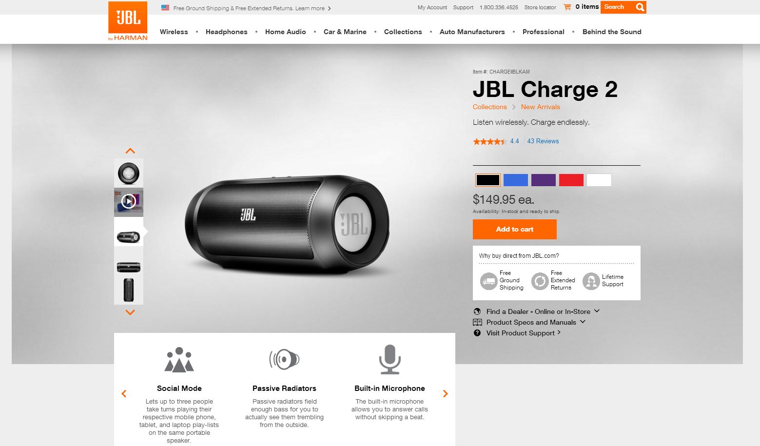 JBL.com Portable Speakers Wireless, Bluetooth, Portable, Speakerphone, Battery Life, #GiftingAudio #CollectiveBias
