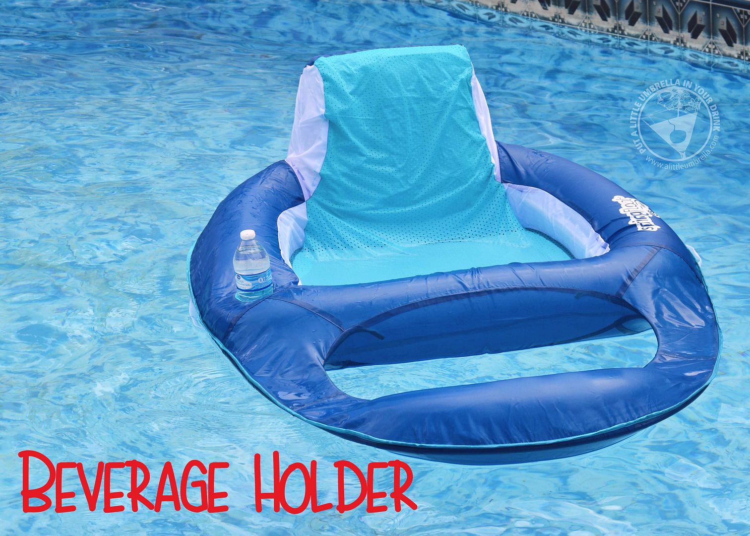 swimming pool float with umbrella