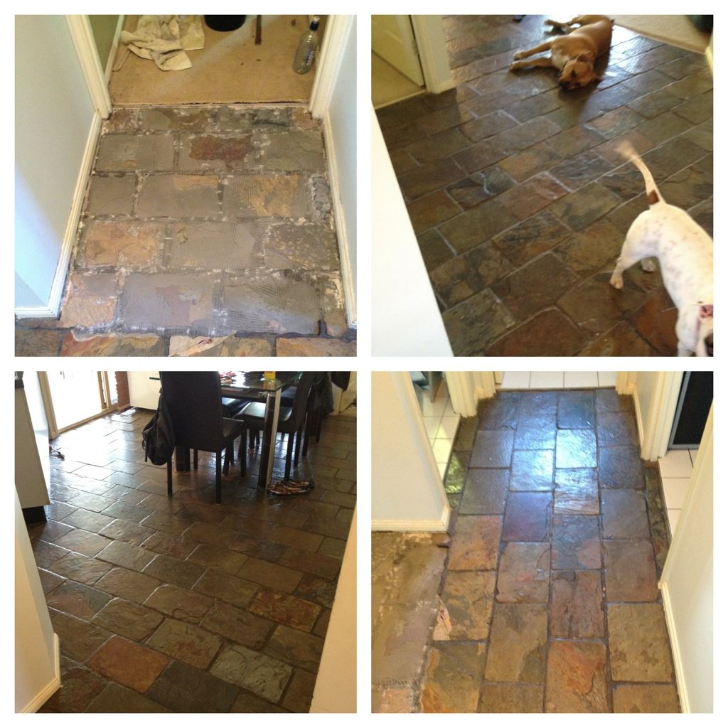 Update - finally started getting rid of slate floors!