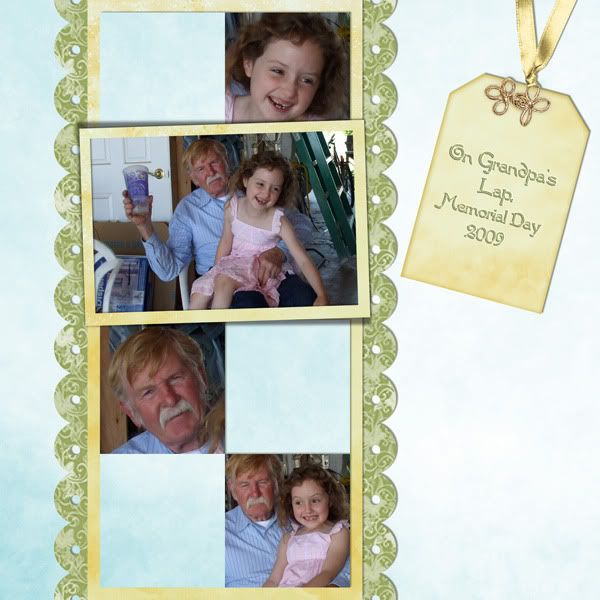 On Grandpas Lap Golden Afternoon Layout