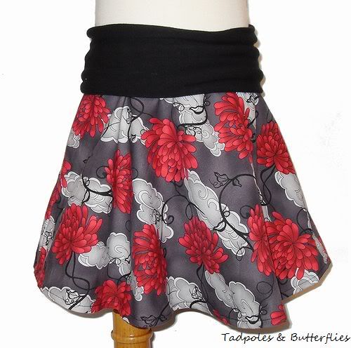 TNB Whimsy Skirt~Stormy Mums~2T-4T~Optional Matching Tee