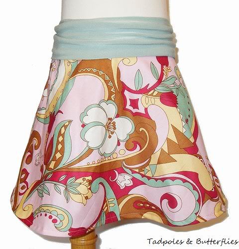 Ma&#322;o Kobieta~TNB Whimsy Skirt~Floral Ribbon~2T-4T~Optional Matching Tee