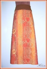 Sunset Floral~Yoga Full Length Fall & Winter Skirt~Custom Size