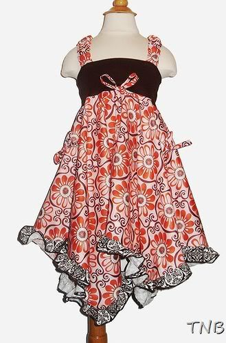 ROAR into Spring~TNB Girls Euro Apron Twirl Dress~Size 6/7/8