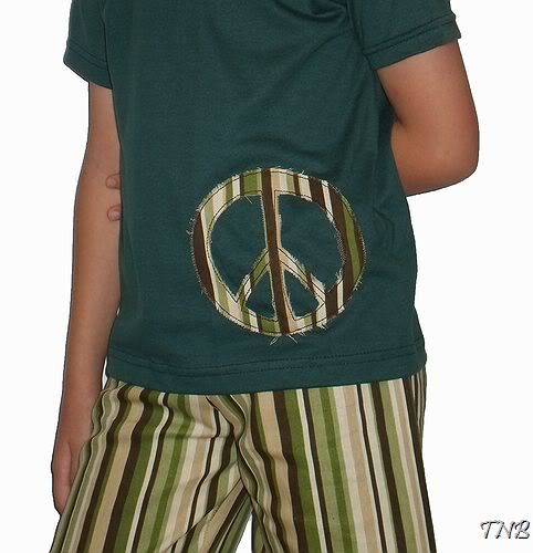 TNB Peace Shorts & Tee Set~Boys Size 6/7~Back to School