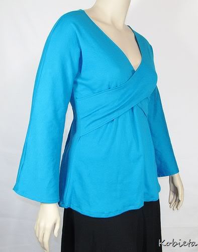 Kobieta Crossover Top~Turquoise Tropical Blue~Size 18/20