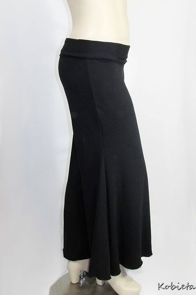 Style & Grace~Kobieta Palazzo Pants~Black Bamboo Stretch Knit~Size 12/14/16