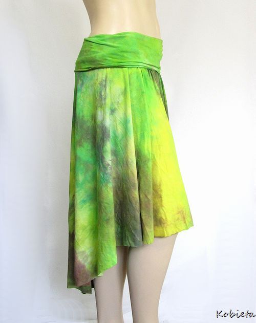 *NEW*Kobieta Lily Skirt~Organic Soy Jersey Skirt with Sloping Hemline~Specialty LWI Dyed by CQC