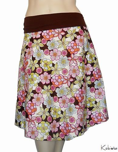 ::Christmas Bonanza Skirt Sale:: Kobieta 1/2 Circle Skirt~Carnival Bloom(M.Miller)~