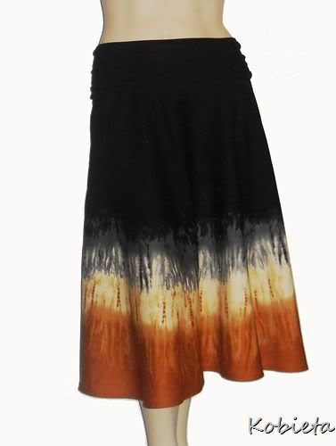 Kobieta 1/2 Circle Skirt in Gradient Desert Sunrise~Custom Sizing