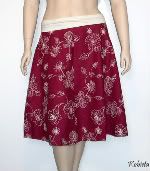 Kobieta 1/2 Circle Skirt in Embroidered Florals ~Custom Size