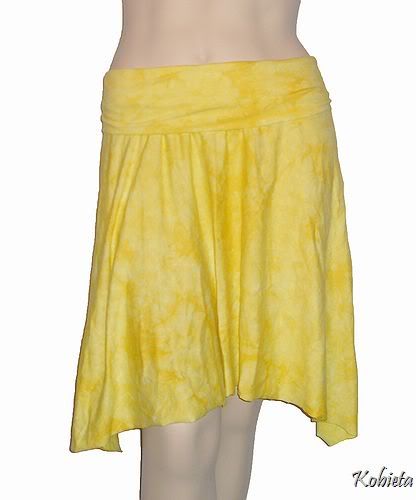 Sol~Leo~Kobieta Jersey Girl Skirt in Sun LWI Organic Cotton~Sz Large/14