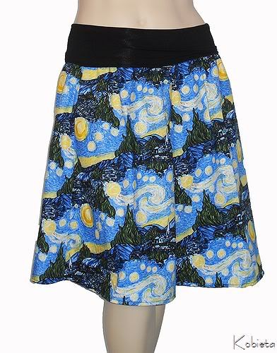 Kobieta Full Yoga Skirt in Van Gogh Starry Night~Custom Size::USE UP TO $10 HC$::