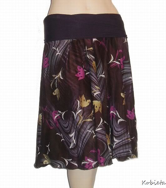 Kobieta 1/2 Circle Yoga Skirt~Deep Purple Meadow~Custom Size