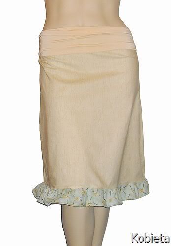 Weathered Beachwood~Kobieta Ruffle Trimmed A-Line Skirt~Custom Size