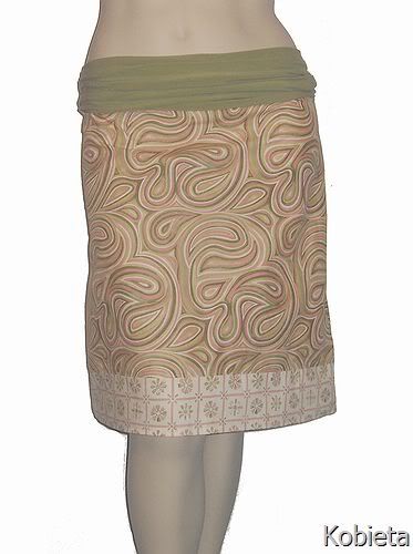 Lilipad Swirled~Kobieta Trimmed A-Line Skirt~Custom Size
