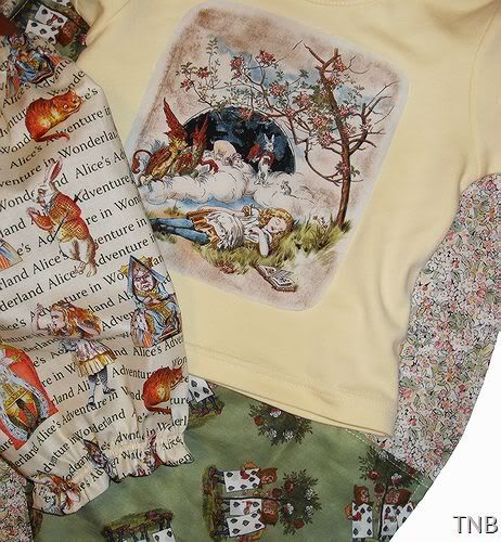 Reflecting in The Looking Glass~Lovely 3pc TNB Pinwheel Set in Alice in Wonderland Theme~Size 2t/3t