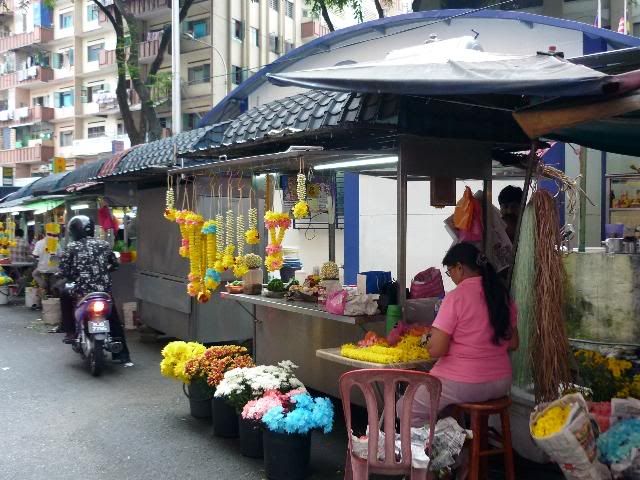 Temle Flowers in Little India, KL
