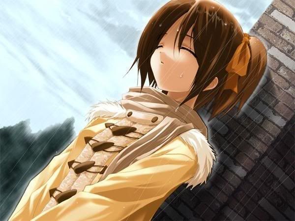 Anime Girl in the rain