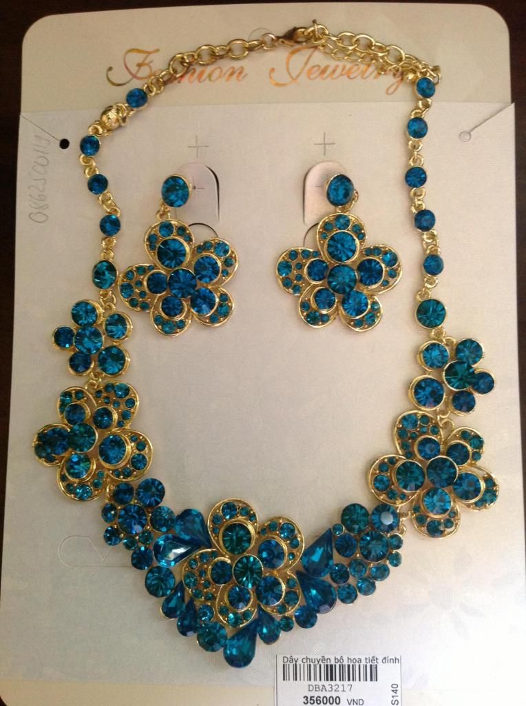 Dây chuyền bộ hoạ tiết đính đá và ngọc trai siêu sang trọng :X - 3
