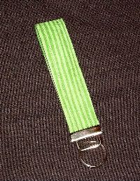 Green Striped Key Fob