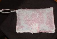 Pink Toile Diaper Wallet