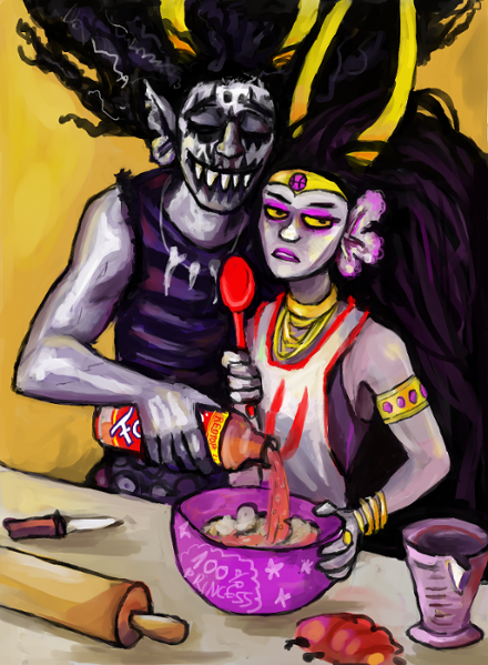 GHB pours Faygo into Condesce's mixing bowl