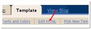 Blogger edit html tab