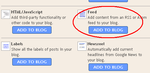 Recent Posts and Recent Comments widgets for Blogger - Add Feed element