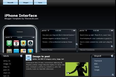 iPhone blogger template