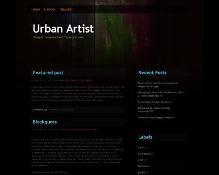  Urban Artist dark blogger template