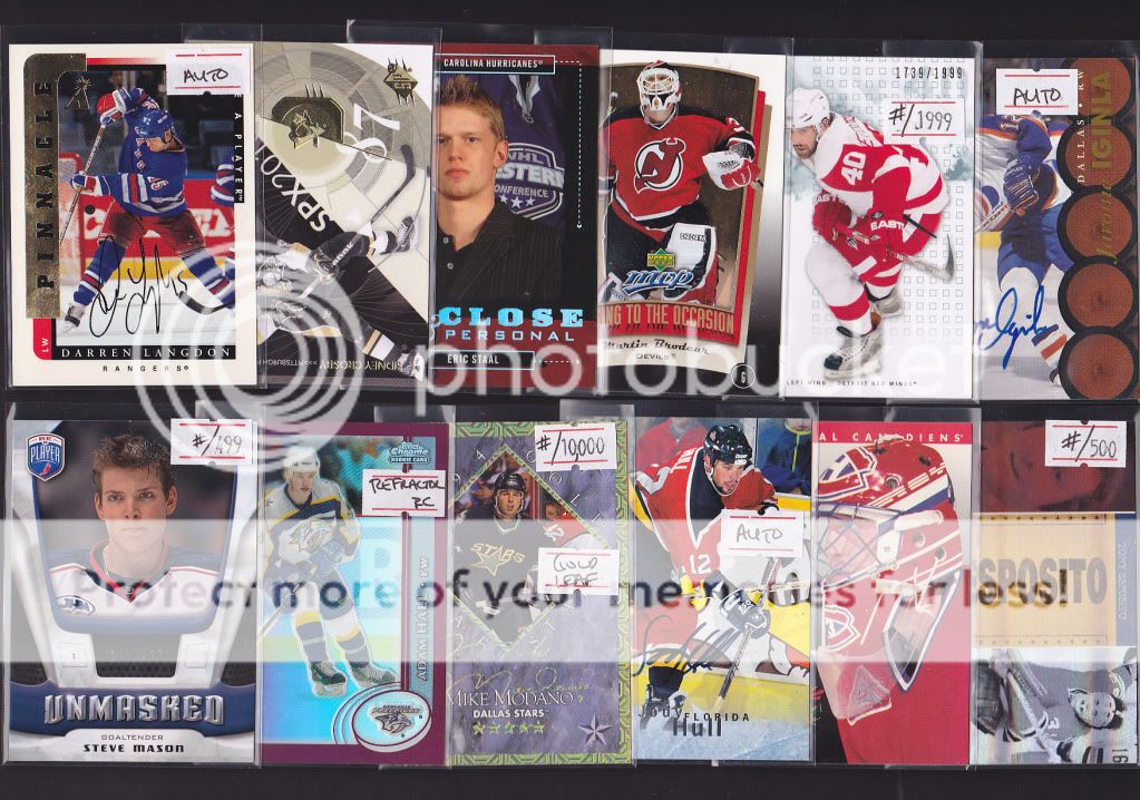 HUGE AUTO JERSEY PATCH ROOKIE/RC HOCKEY SPORTS CARD COLLECTION/LOT 
